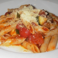 Image of Penne Pasta With San Marzano Tomatoes And Zucchini Recipe, Group Recipes
