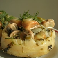 Image of Artichokes Topped With Fresh Fava Beans Recipe, Group Recipes