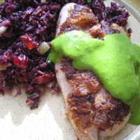 Image of Onion-crusted Cod With Wild Rice Salad Recipe, Group Recipes