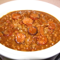 Image of Three Meat Baked Beans Recipe, Group Recipes