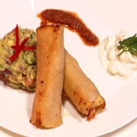 Image of Spicy Chicken Flautas Recipe, Group Recipes