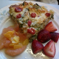Image of Weight Watchers Friendly Smoked Trout And Asparagus Quiche Recipe, Group Recipes