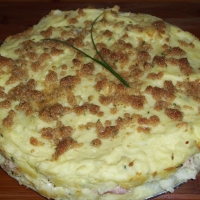 Image of Ham N Three Cheese Potato Cake Recipe, Group Recipes
