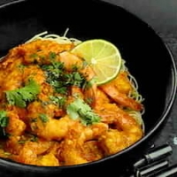 Image of Angel-hair Pasta With Thai Spiced Prawns Recipe, Group Recipes