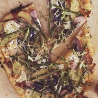 Image of Asparagus Fingerling And Goat Cheese Pizza Recipe, Group Recipes