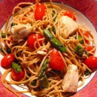 Image of Dinner For One: Chicken And Asparagus Pasta Recipe, Group Recipes