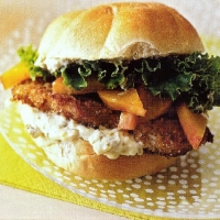 Image of Georgia Peach Chicken Sandwiches And Steak Fries Recipe, Group Recipes