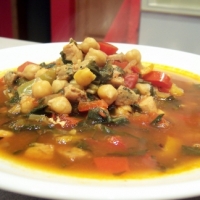 Image of Smokey-spicy Spanish Soup With Dandelion Greens Recipe, Group Recipes