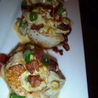 Image of Seared Scallops With Grilled Corn, Bacon & Oyster Mushrooms Recipe, Group Recipes