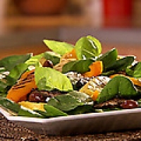 Image of Spinach Salad With Grilled Mediterranean Vegetables Recipe, Group Recipes