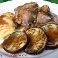 Image of Sausage And Sage Stuffed Lamb With Brandy Sauce Recipe, Group Recipes