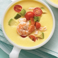 Image of No Cook Cold Southestern Corn N Shrimp Soup Recipe, Group Recipes