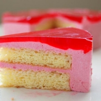 Image of Strawberry Mirror Cake Recipe, Group Recipes