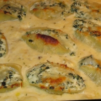 Image of Stuffed Shells In Creamy Chicken And Mushroom Sauce Recipe, Group Recipes