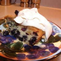 Image of Blueberry Buckle With Cream Cheese Whipped Cream Recipe, Group Recipes