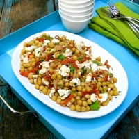 Image of Chickpea Salad With Sundried Tomatoes Feta And A Fistful Of Herbs Recipe, Group Recipes