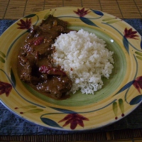 Recipes Indonesian Beef on Indonesian Beef Rendang With Steamed Rice Recipe