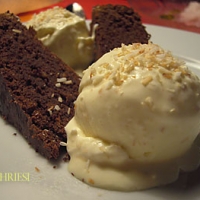 Image of Chocolate Cake With Cinnamon And Coconut Ice-cream Recipe, Group Recipes