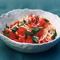 Image of Angel-hair Pasta With Fresh Tomato Sauce Recipe, Group Recipes