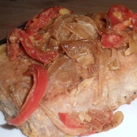 Image of Pork Chops With Caramelized Onions And Peppers Recipe, Group Recipes