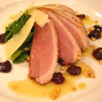 Image of Arugula Salad With Smoked Duck Breast Cherries And Hazelnuts Recipe, Group Recipes