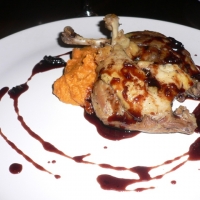 Image of Duck Confit With Sweet Potato Puree And Cherry-shallot Sauce Recipe, Group Recipes