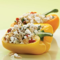 Image of Mediterranean Orzo And Feta Stuffed Peppers Recipe, Group Recipes