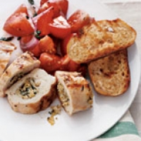 Image of Artichoke Stuffed Chicken Breasts With Tomato Salad Recipe, Group Recipes
