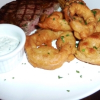 Image of Beer Batter Torpedo Onion Rings With Point Reyes Blue Cheese Dip Recipe, Group Recipes