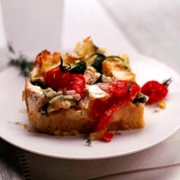 Image of Baked Brie And Tomato Breakfast Strata Recipe, Group Recipes