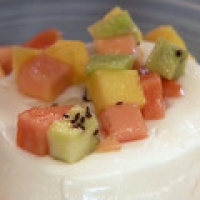 Image of Coconut Panna Cotta With Tropical Fruit Recipe, Group Recipes