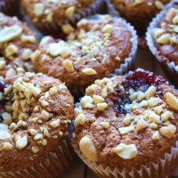 Image of Peanut Butter & Jelly Power Muffins Recipe, Group Recipes