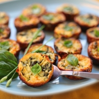 Image of Crustless Zucchini And Basil Mini-quiches Recipe, Group Recipes
