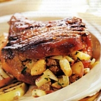 Image of Flo's Grilled Apple Stuffed Pork Chops Recipe, Group Recipes